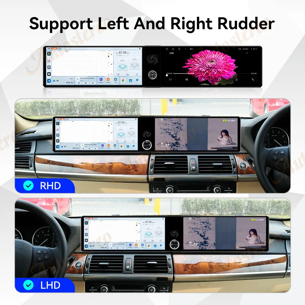 Dual Screen Android14 Car Radio Carplay Screen For BMW X5 E70 X6 E71 X6M X5M 200