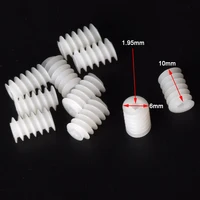 10pcs White Right Hand Plastic Worm Turbine Gears