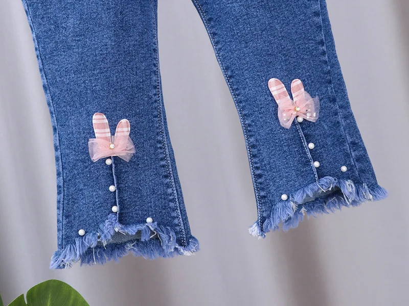 سراويل للأطفال بطباعة كرتونية ، جينز فضفاض غير رسمي يناسب جميع الملابس ، أولاد وبنات ، ربيع ، خريف ، جديد ،