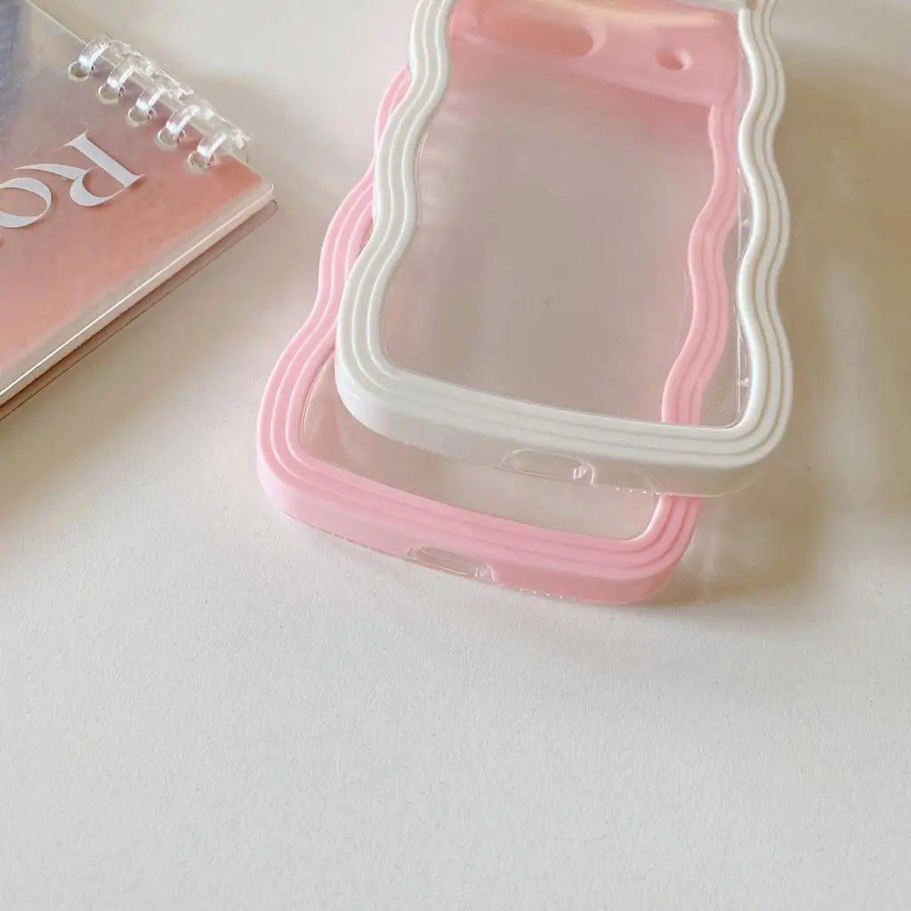 Creative Curly Wavy Transparent Shockproof Candy Case - Clear Hard Acrylic Cover