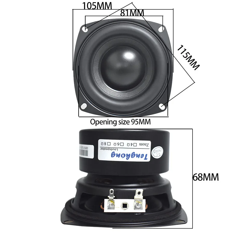 Subwoofer Speaker 4 Inch Unit 4 Ohm 8 Ohm 40W Audio Multimedia Speaker Deep Bass Loudspeaker Large Magnetic DIY 1pcs woofer speaker