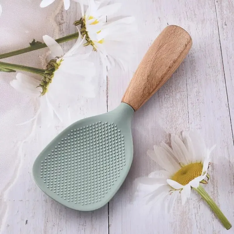 Silicone Spatula Non-stick Pan Household High Temperature Resistant Stir-fry Extended Wooden Handle silicone spatula,silicone kitchen utensils
