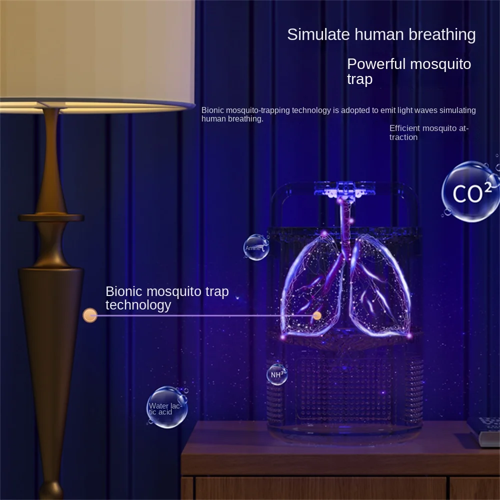 2023 Ultraviolet Uv Usb Mosquito Killer Lamp Silent Radiation-Free Insect Swatters Artefatto Repellente Per Zanzare Per La Camera Da Letto Di Casa
