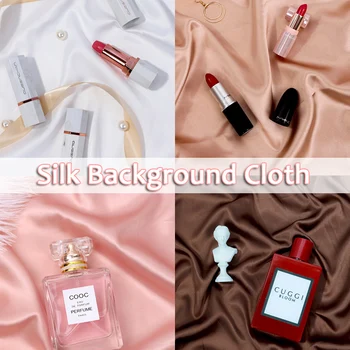 단색 실크 배경 천, 고급 패션 제품 배경, 쥬얼리 화장품, 세면 용품, 음식 사진 촬영 소품