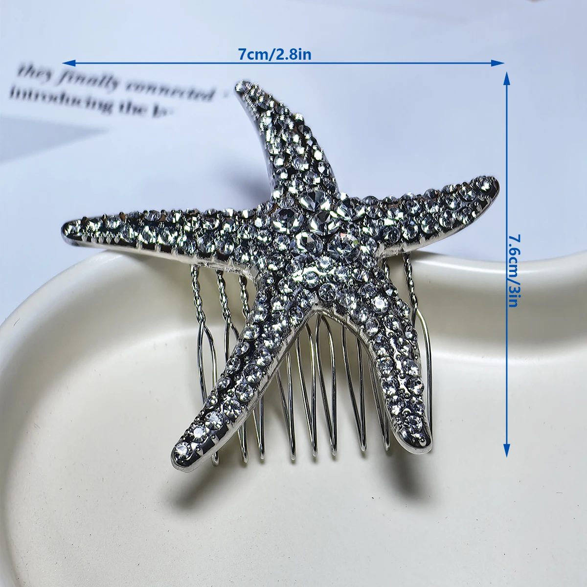 Noble and Elegan Sea Star Bridal Hair Comb