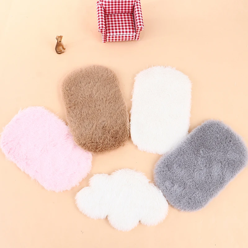 Miniature Plush Rug for Dollhouse Living Room Decor Accessories