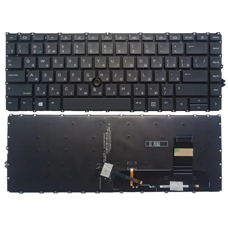 Nuova Tastiera Russa Ru Per Hp Elitebook 840 G8 840 G7 845 G7 745 G7 745 G8 Con Puntatore Retroilluminato Nero