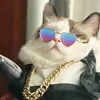 Pet Accessories Cat Glasses Non-slip Kitten Glasses Small Dog Sunglasses Puppy Kitty Cat Sunglasses Cosplay Costume Photos Props 2