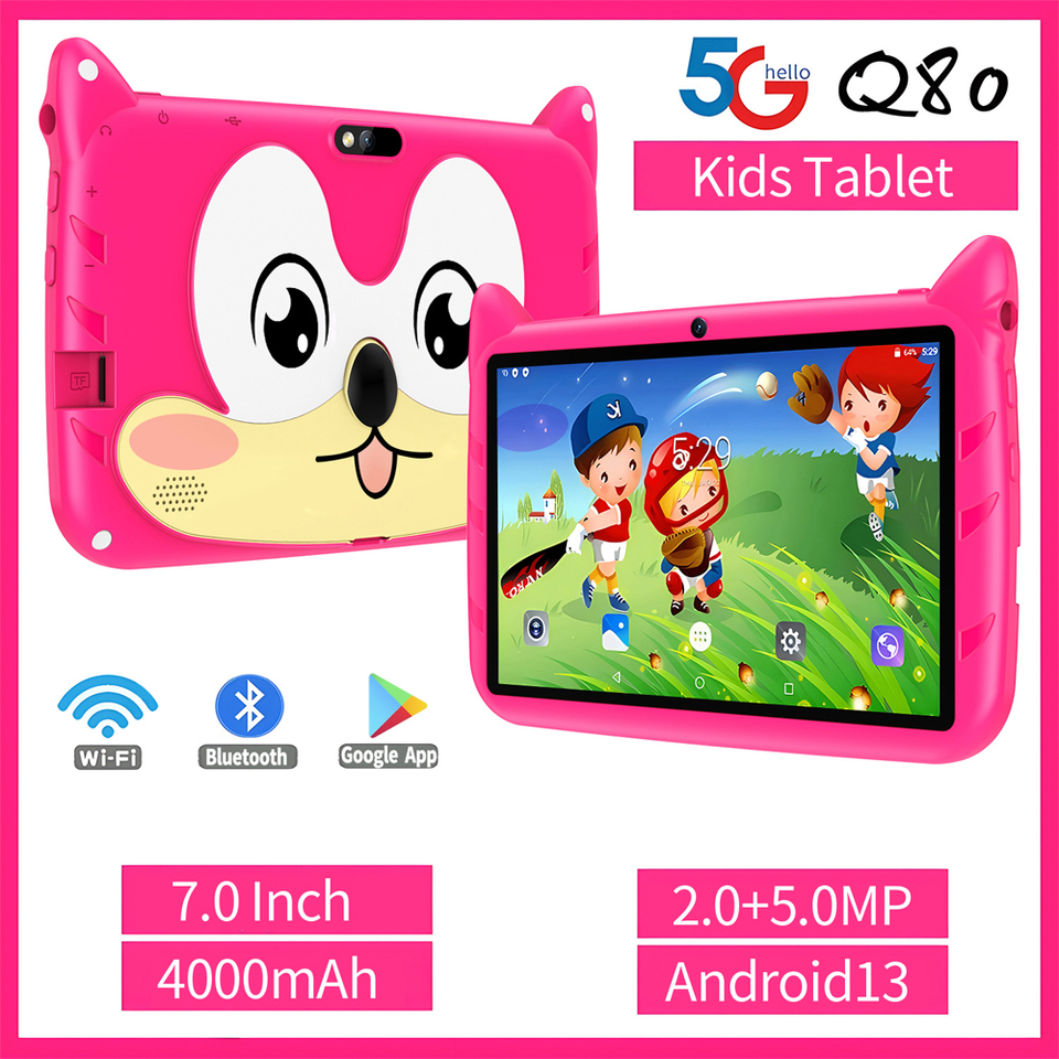 BDF Children's Gift Children's Learning and Education Partner 7-inch tablet 4GB RAM 64GB ROM Android 13.0 4000mAh Supports WIFI