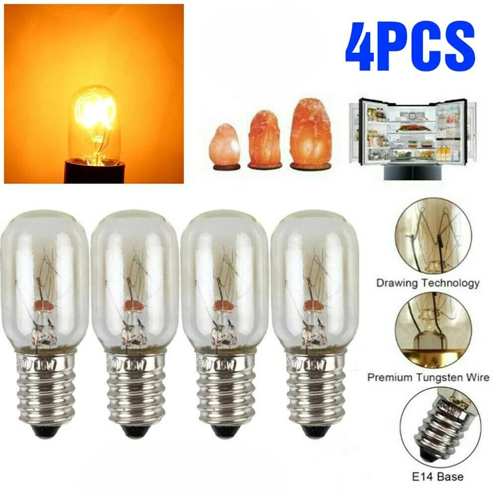 цена E14 Salt Lamp Globe Bulb 15W Light Bulbs 220-240V Refrigerator Appliance Oven 1/4/8 PCS Replacement Glass Bulbs