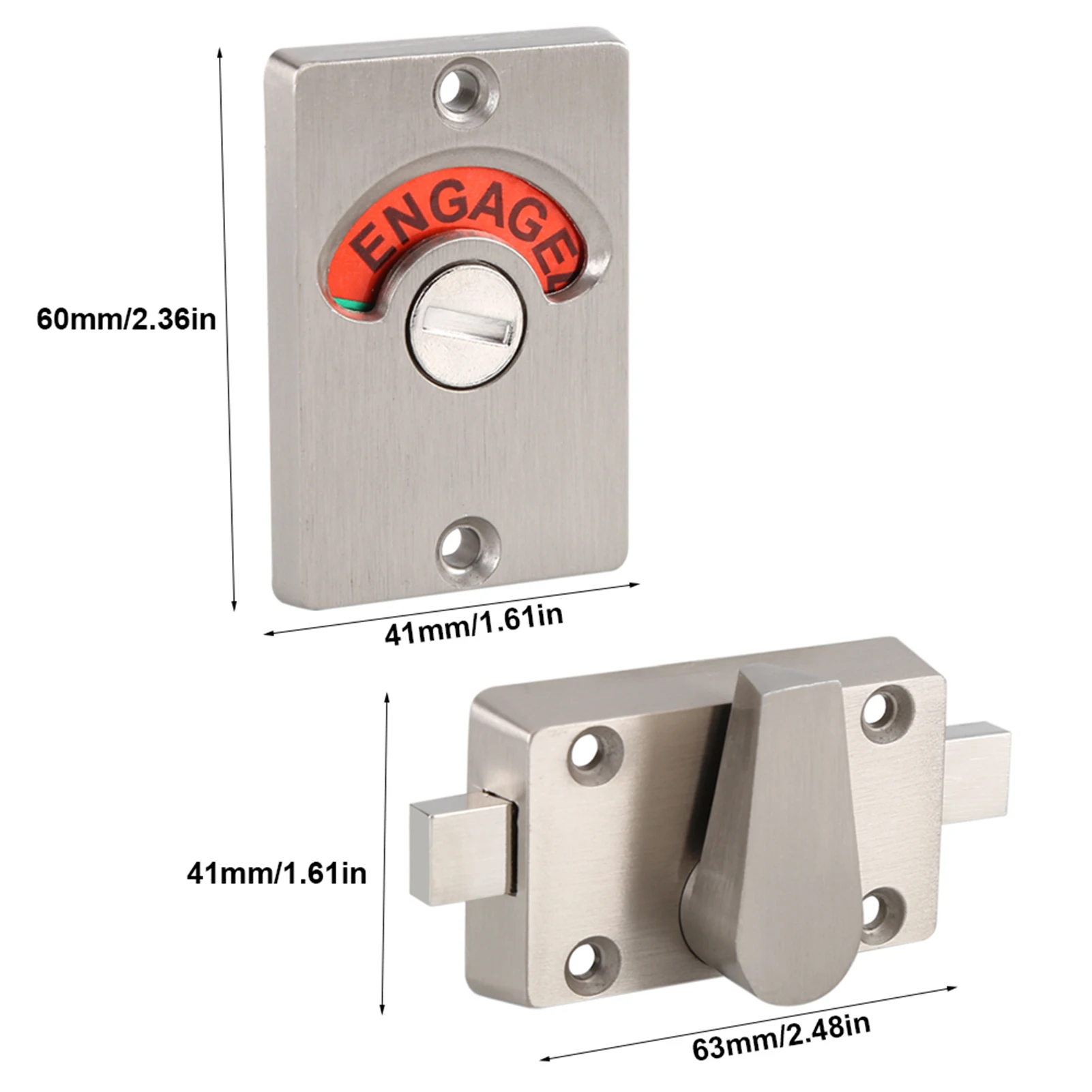 Indicator Privacy Door Lock Vacant Engaged Screws Bathroom Toilet