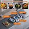 30 Inch Gas Cooktop, Gas Stove Top with 5 High Efficiency Burners, Bulit-in Gas Countertop in Stainless Steel for kitchen 3