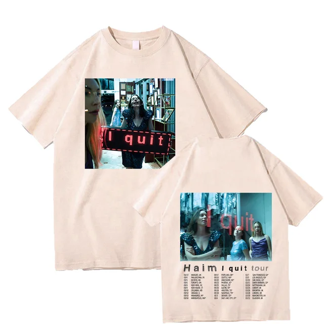 HAIM Band New T Shirts HAIM I Quit Tour 2025 T-shirts