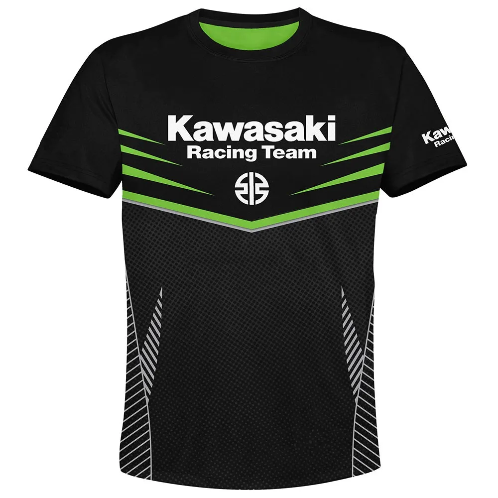 Kawasaki Racing Team Men T-shirt Summer Short Sleeve Sports