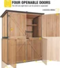 Outdoor Storage Shed Upgraded with Strong Metal Frame Garden Tool Shed Storage House Cabinet with Adjustable Shelfs 5