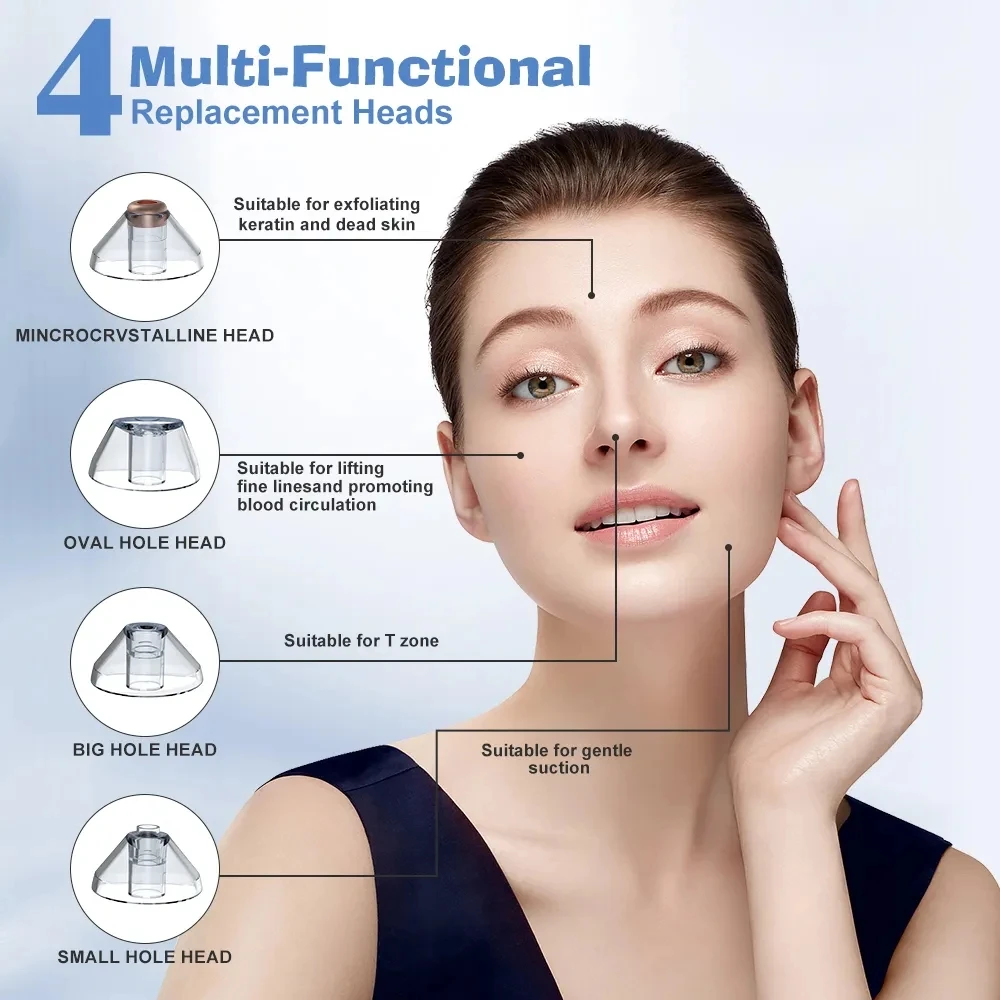 Blackhead Remover USB Rechargeable Facial Pore Cleaner Vacuum Suction Comedone Acne Pimple Black Head Extractor Care Tools