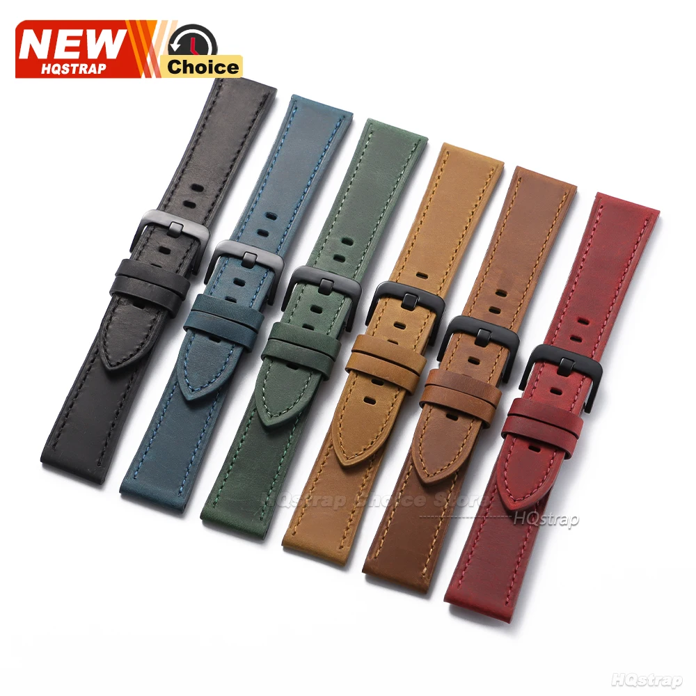 Premium Genuine Leather Watchband Replacement - Universal Strap