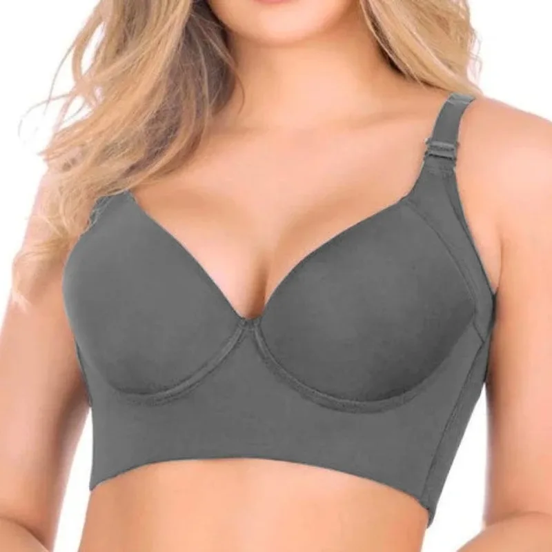 Women Deep Cup Bra Hide Full Back Coverage - Women Deep Cup Bra