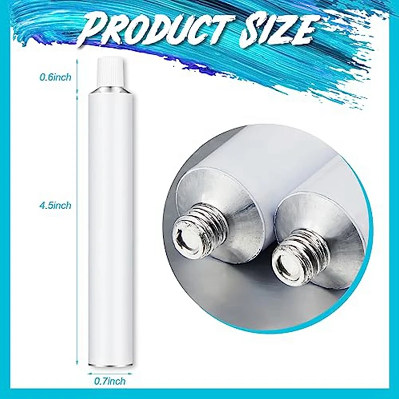 Empty Paint Tubes Aluminum Paint Tubes 20 Ml For Making And Store Remaining Acrylic Oil