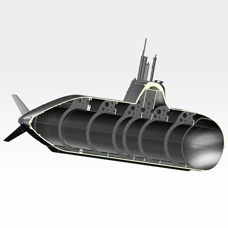 In Stock Submarine 1/72 75cm RC Submarine SLA Resin Assembly Kit German Type 212 Submarine Model 5