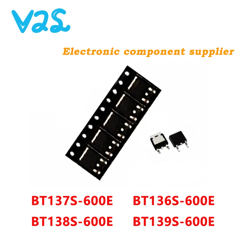 (10pcs) 100% New BT136S-600E BT137S-600E T138S-600E BT139S-600E TO252 BT136 600E TO-252 BT136S-600 BTS136S 600E SMD Original