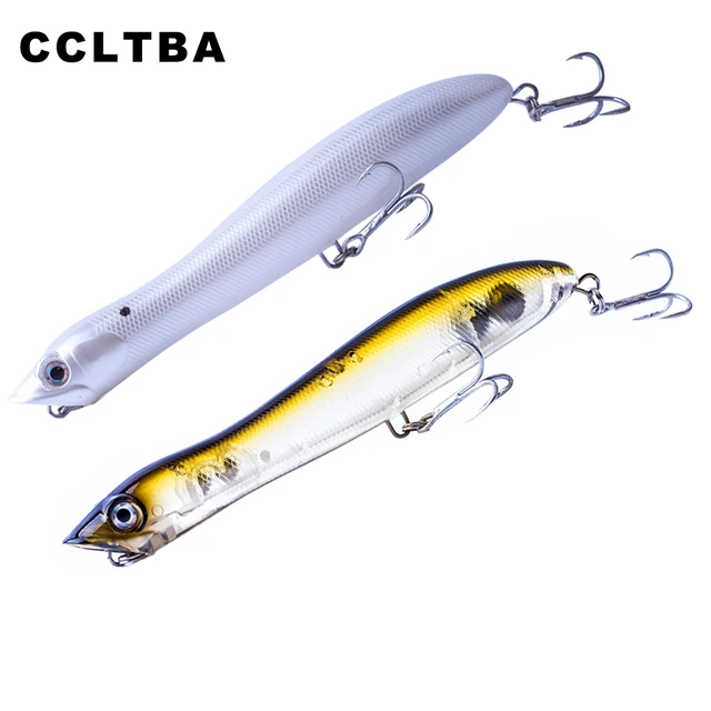 Teknik Topwater Poppers Fishing Lures 125mm/100mm Surface Hard Baits  Saltwater Wobblers Seabass Pike Pesca 2021 Fishing Tackle