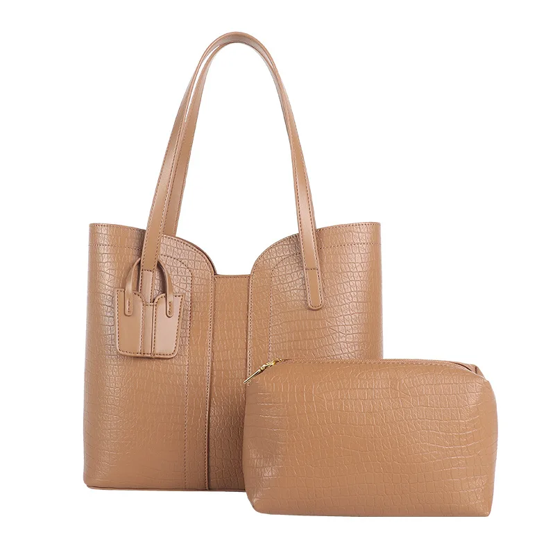 

Minimalist Mother And Child Soft Decoration Women's 2023 Autumn/Winter Stone Pattern Shoulder Underarm Tote high capacity