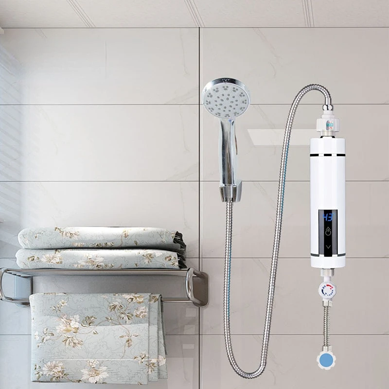 Round Instant Water Heater Kitchen 1 Second Speed Thermoelectric Hot Water Heater Energy-saving Shower Tankless Water Heater