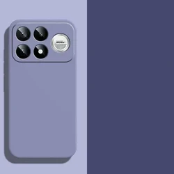 Square Liquid Silicone Soft Shockproof Phone Cover Coque for Poco F9 Pro (Gray)