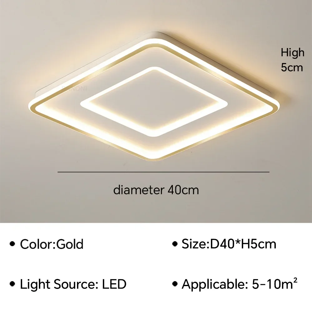 Square Gold D40CM