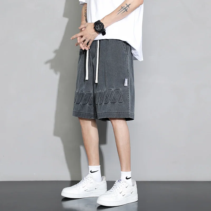 Men's Shorts 2023 Fashion Sweatpants Elastic Waist  Baggy Pants High Quality Brand Casual Retro Wash Pure Cotton Sports Shorts