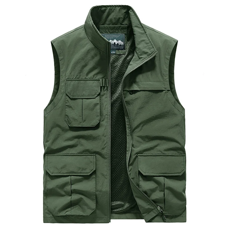 Work Vest Male Summer Tool Tactical Military Motorcyclist Multi-pocket Men Hunting Coat Sleeveless Jackets Jacket Large Size MAN