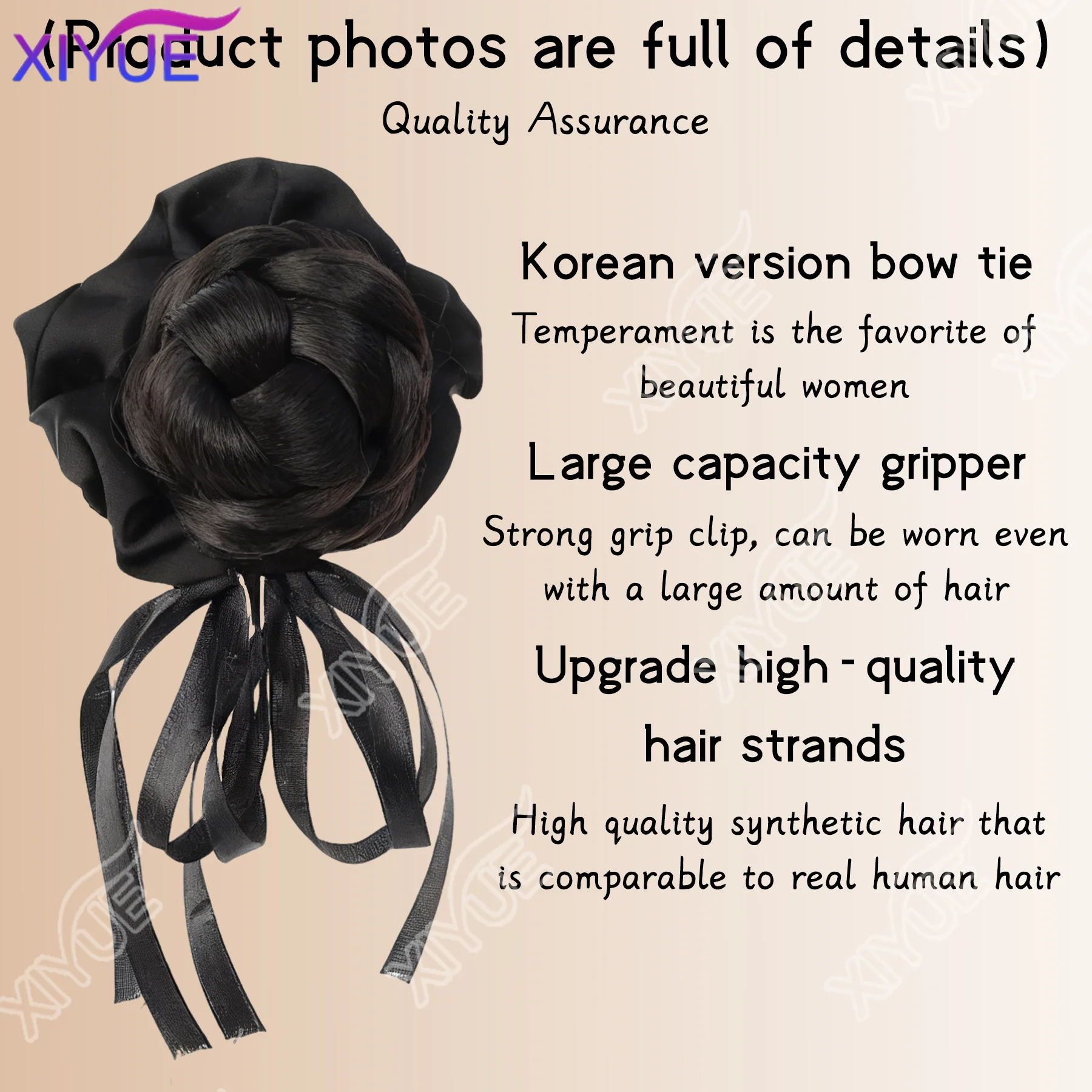 XIYUE Synthetic Hair Braided Chignon accessories Hair Donut Hairpieces Claw Hair Bun Updo Braiding Chignon Bun Wig