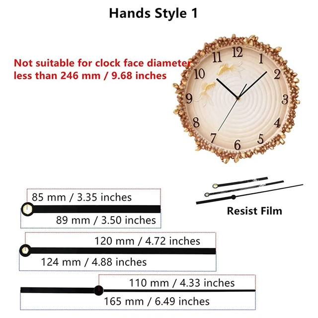 16MM QUARTZ BRICOLAGE Horloge Murale Moteur Kit MéCanisme De Mouvement