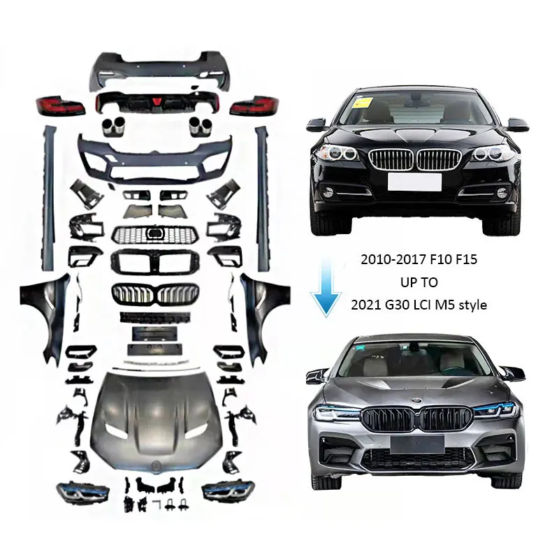 

2010-17y BM 5S series F10 F15 обновление до G30 G38 Lci M5 Стильные комплекты кузова автомобиля детали бампера системы