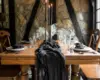 35 x 72 inch Black Cheesecloth Gauze Table Runner Wedding Decor Boho Arch Draping Gauze Event Centerpiece Shower Runner 3