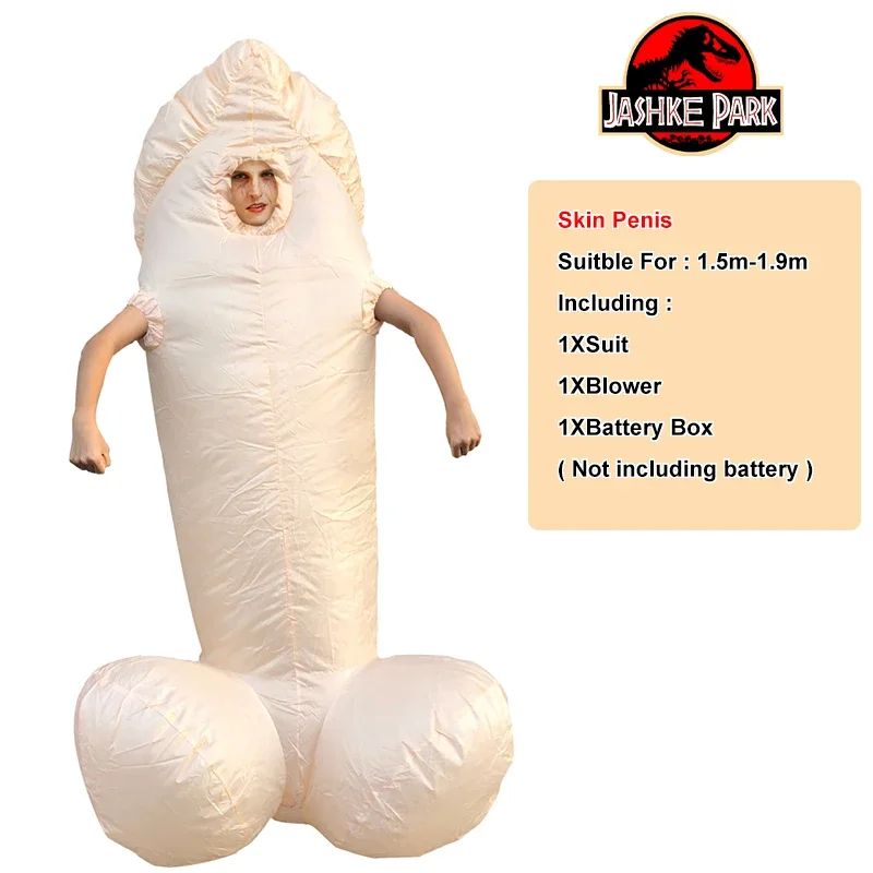 Halloween Costume Anime Bodysuit Costume Men Cosplay Costume Penis Inflatable Jumpsuit