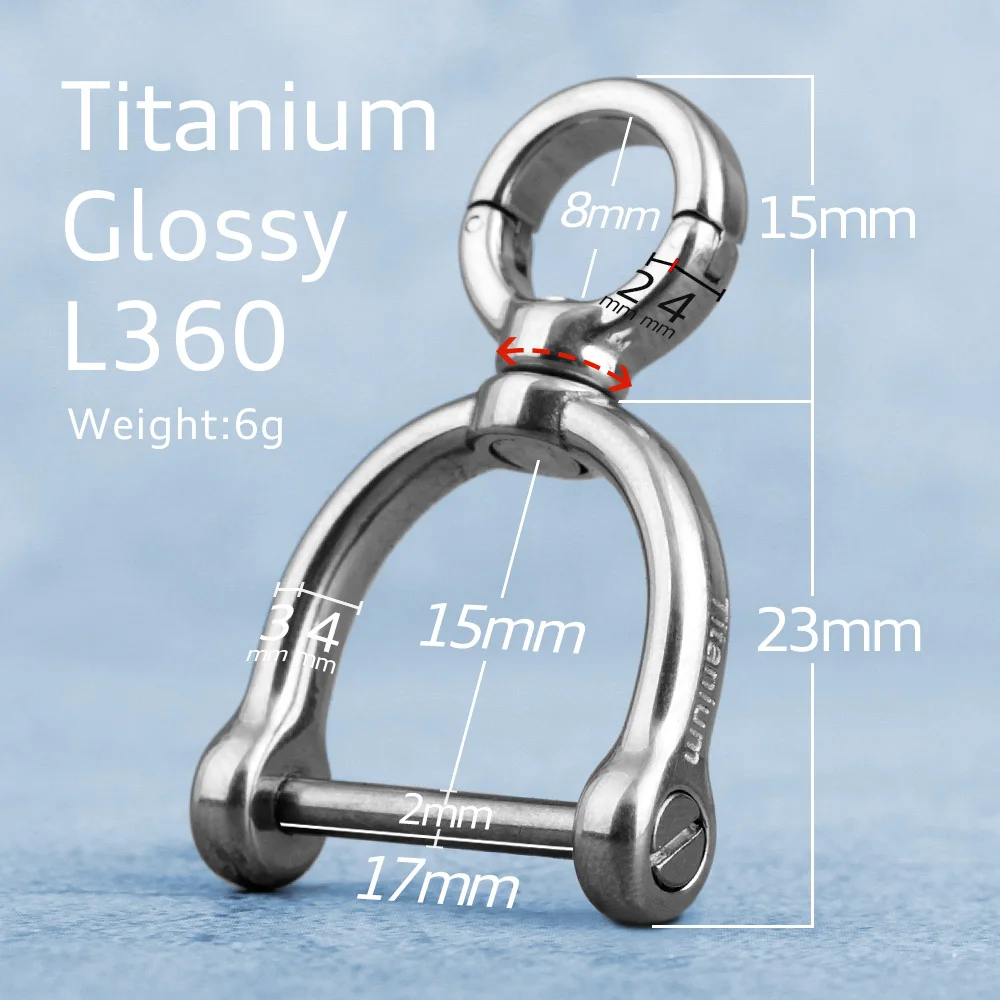 Luxury Titanium Horseshoe Buckle Keychain - Lightweight Baked Color Key Ring Holder, Premium Gift