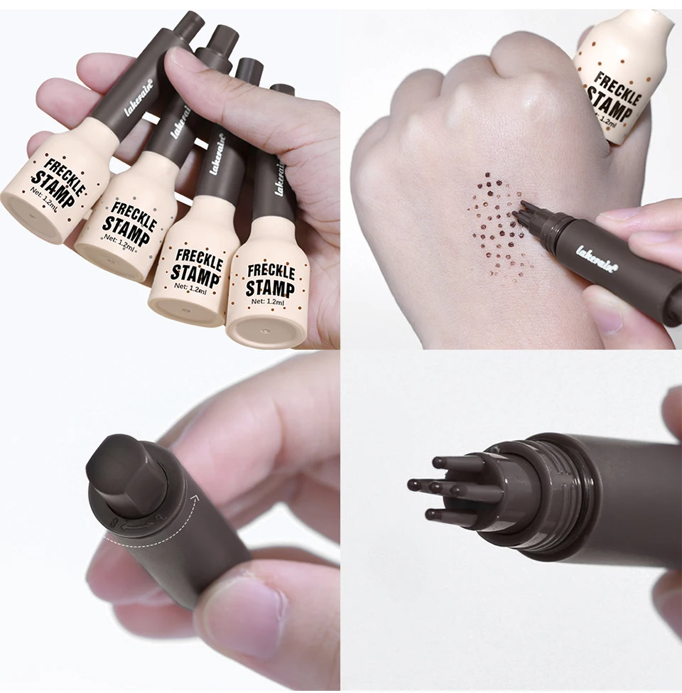 Flüssige Luft Kissen Sommersprossen Stempel Stift Fünf-punkt Kopf Sommersprossen Natürliche Simulation Gefälschte Dot Spot Stift Wasserdicht Dauerhafte Make-Up – Detail 10