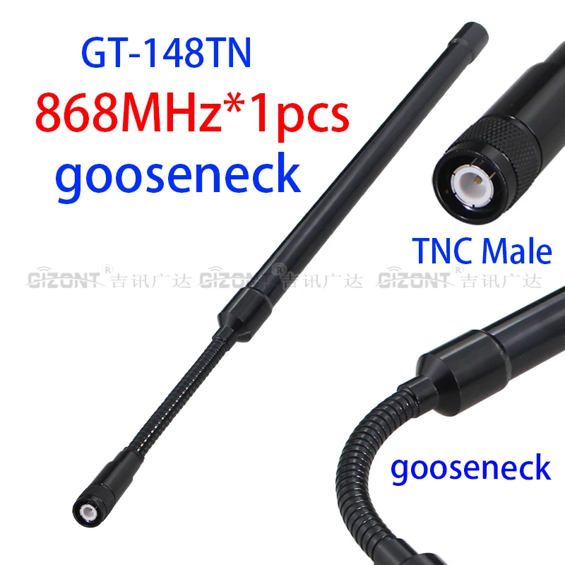 LoRa 구즈넥 안테나, 유연한 868MHz 915MHz 유리 섬유 안테나, SMA TNC N 수 헬륨 NB-IOT 디지털 변속기, 고이득