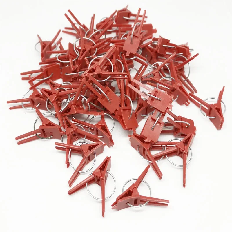 Plant Grafting Clip 50Pcs Plastic Gardening Tool for Cucumber Eggplant Watermelon Round Mouth Flat Mouth Anti-fall Clamp
