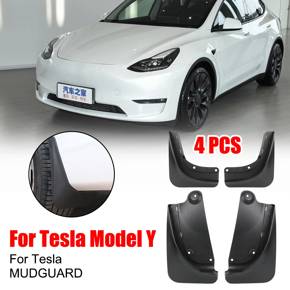 

Брызговики, брызговики, модифицированные Брызговики Tesla, большие Брызговики для модели Tesla, задние детали, 4 шт./комплект