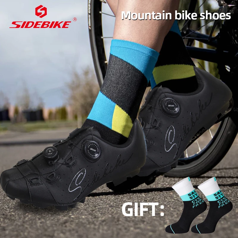 

SIDEBIKE Nylon Cycling Sneaker Mtb for Men Women Breathable Bike Cleat Shoes for Outdoor Spotrs Self-locking Mountain Bike Shoes