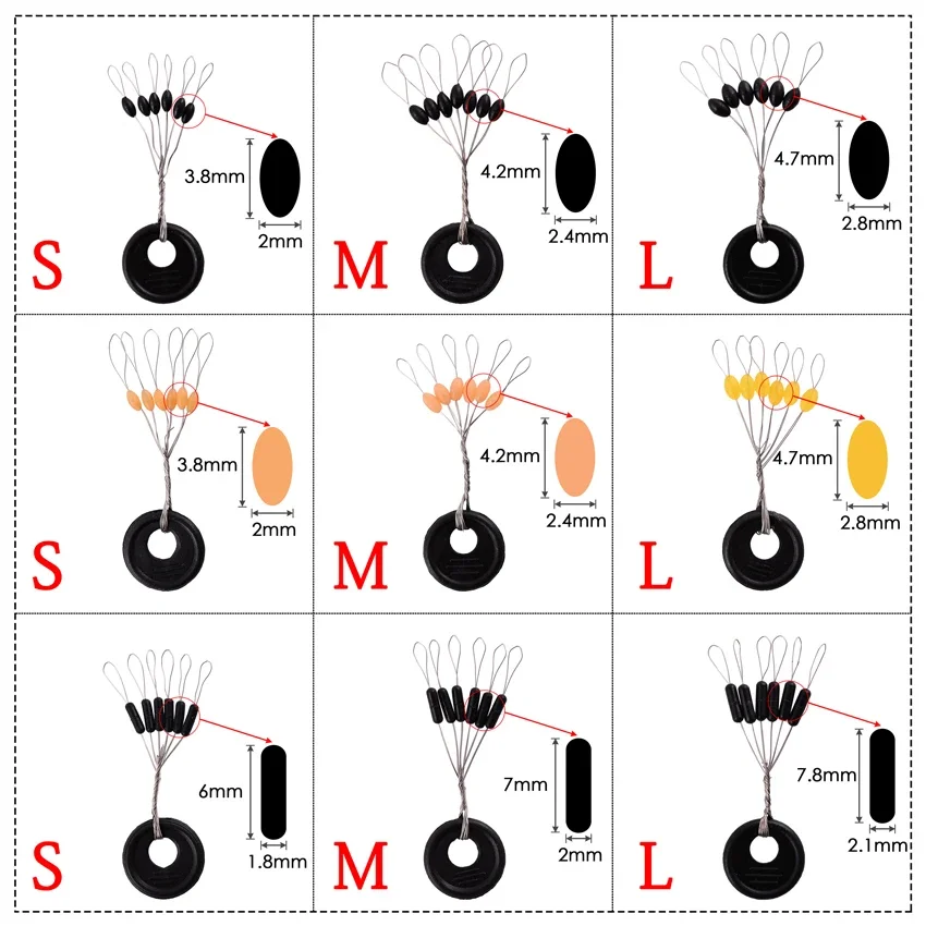 Resistance Space Beans Stopper Fishing Tackle Accessories 60pcs/set fishing accessories,fishing tackle,fishing beads