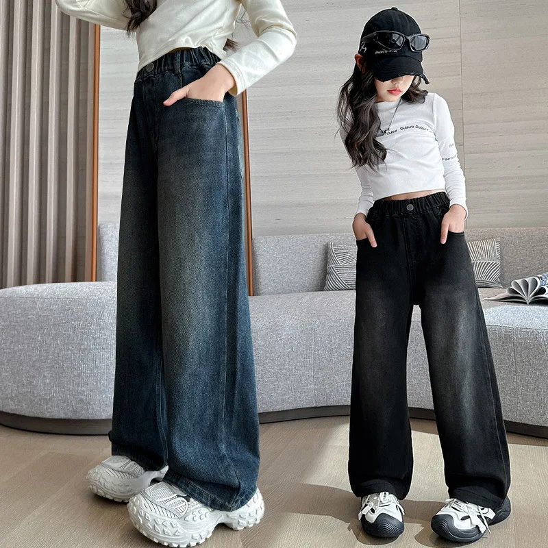 【Anyone more】Keds Vintage Washing Wide Denim Pants Vintage Washing Wide Leg Denim Pants CN14 - Korean Women's