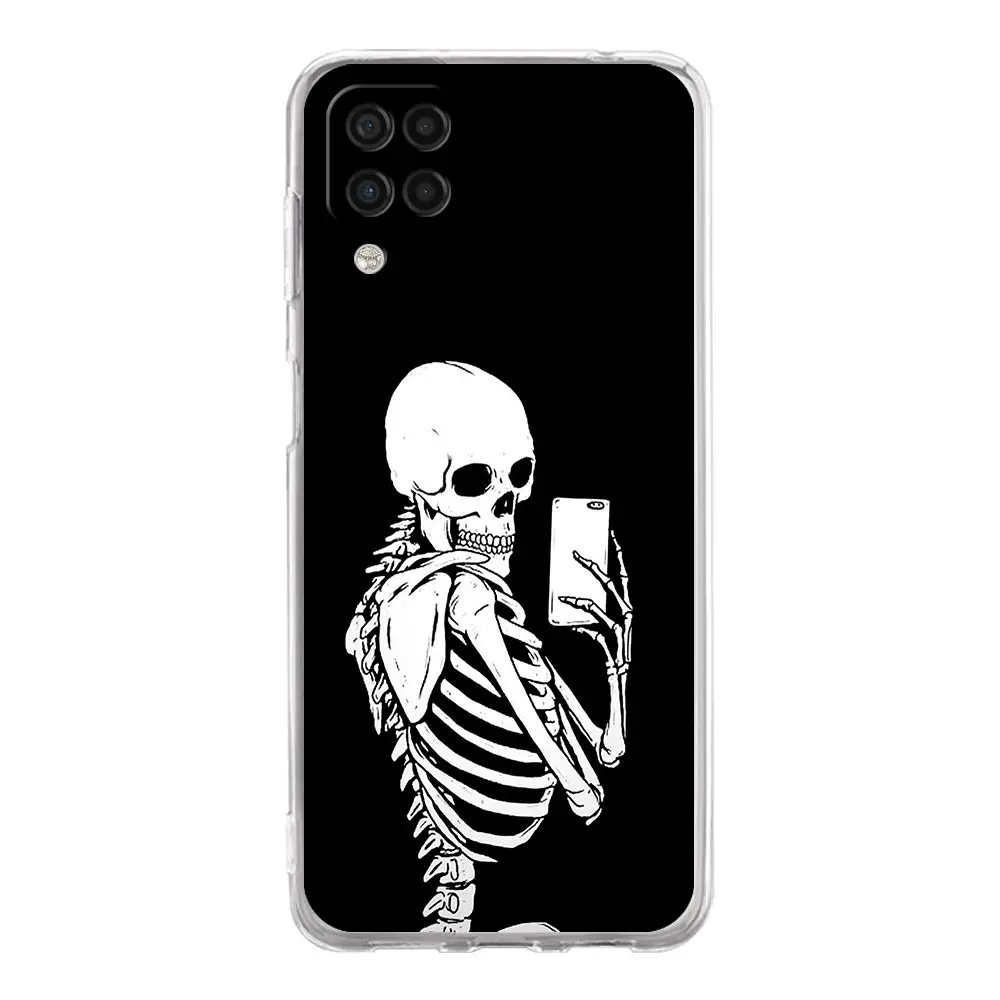 Clear Design Phone Case with Funny Skeleton Graphic