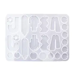 3D Irregular Earring Silicone Mold for DIY Jewelry and Crafts, Non - stick Epoxy Resin Mold (A)