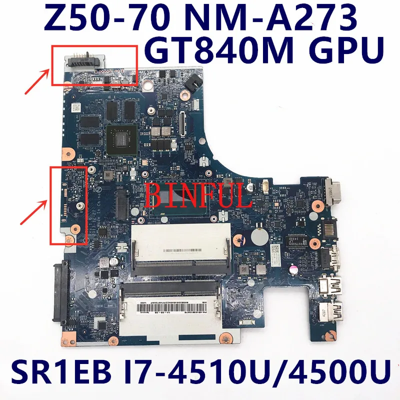 Aklua/ACLUB NM-A273 Lenovo Z50-70 G50-70M G40-70 Z40-70 dizüstü anakart W/  I7-4510U/4500U CPU GT840M GPU 100% Test çalışması _ - AliExpress Mobile