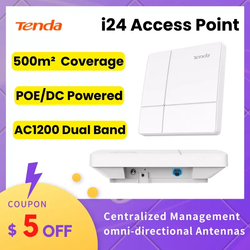 tenda-routeur-sans-fil-gigabit-i-i24-1200mbps-24-et-5-mesurz-poe-alimentation-cc-repeteur-wifi-point-d'acces-pour-touristes-couverture-de-3200-pieds-carres