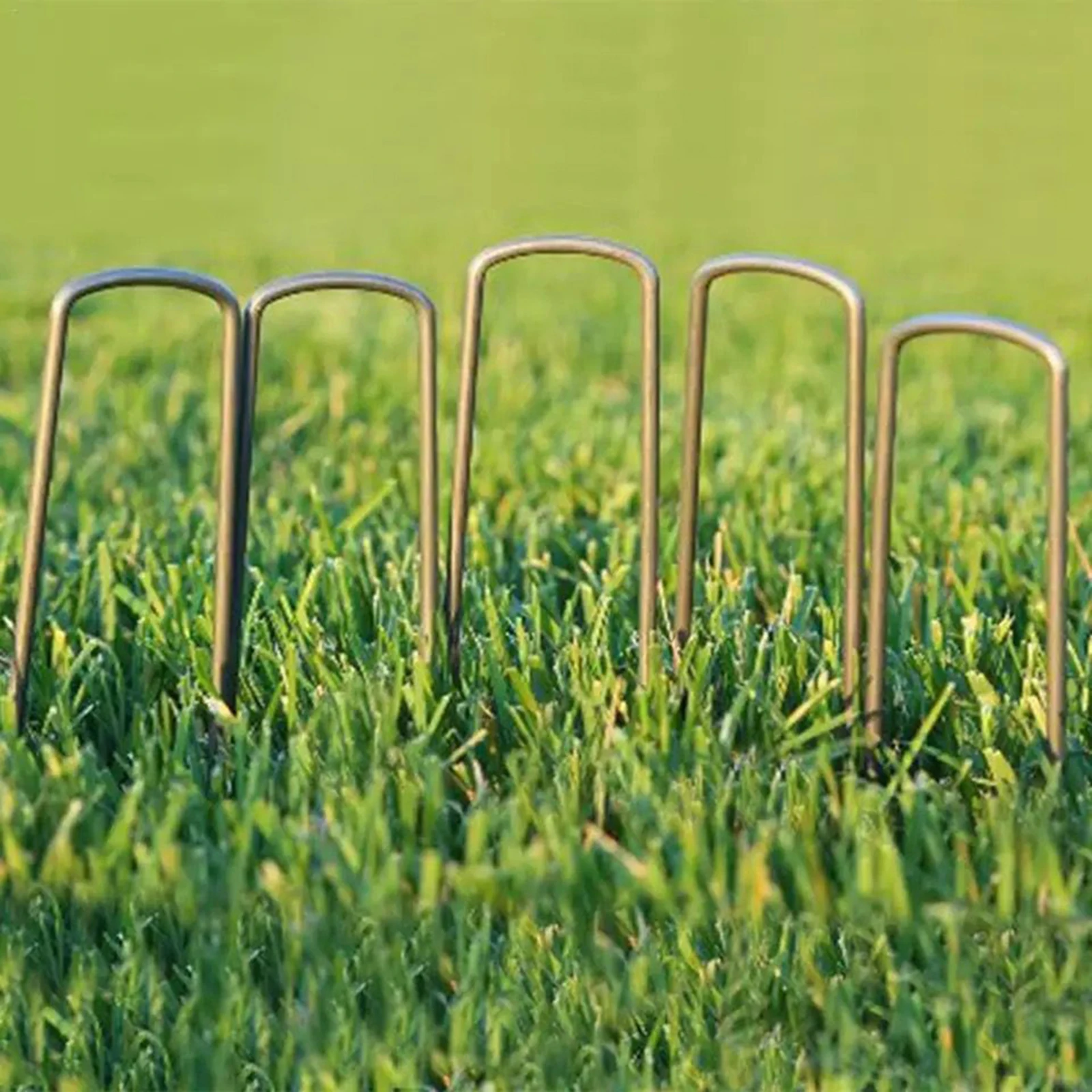 Weed Barrier Stakes Pins Landscape Staples 6 inch Gardening Yard Sod Fencing Tack